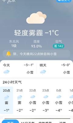 天气预报晴